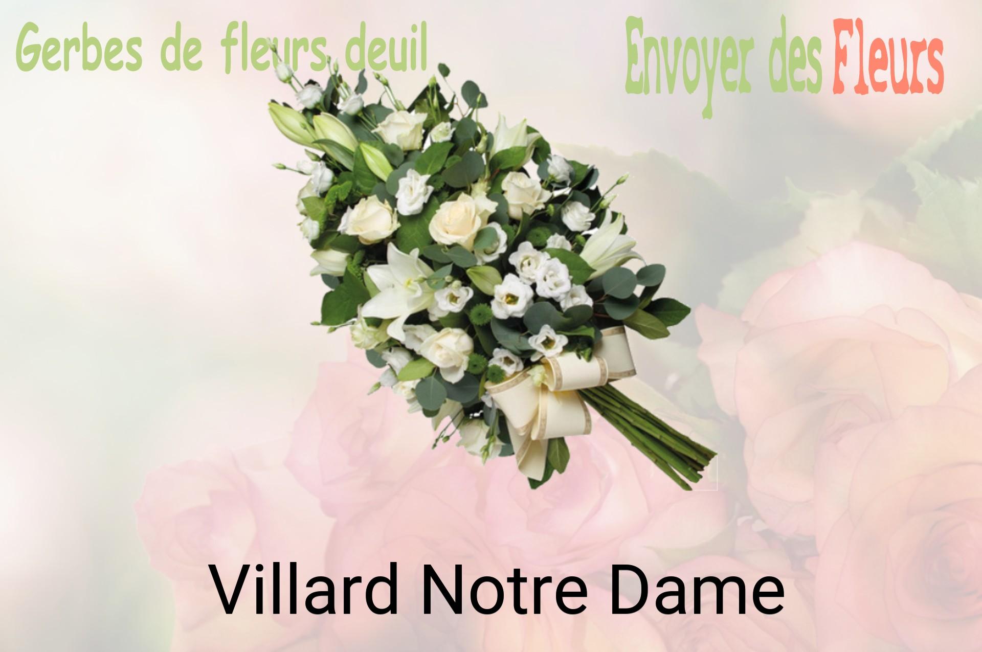 Gerbe de fleurs de deuil livrée à Villard-Notre-Dame